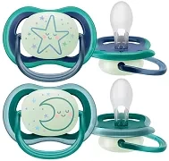 PHILIPS AVENT Ultra Air Nighttime - smoczek ortodontyczny 2 szt. | 6-18 m