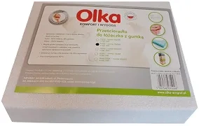 OLKA - prześcieradło frotte do łóżeczka 140 x 70 cm | Białe