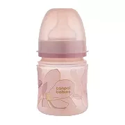 CANPOL BABIES - butelka szeroka antykolkowa 120ml EasyStart | GOLD różowa