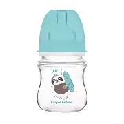 CANPOL BABIES - butelka szeroka antykolkowa 120ml EasyStart | EXOTIC ANIMALS niebieska