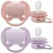 PHILIPS AVENT Ultra Soft - smoczek ortodontyczny 2 szt. | 0-6 m