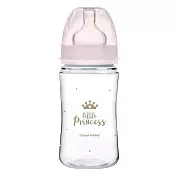 CANPOL BABIES - butelka szeroka antykolkowa 240 ml PP EasyStart | ROYAL BABY różowa