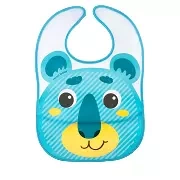 CANPOL BABIES - śliniak zmywalny z kieszenią HELLO LITTLE | turkusowy