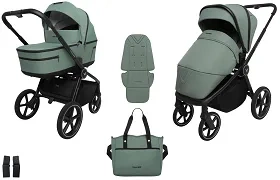MUUVO Five - wózek wielofunkcyjny, zestaw 2w1 | Pine Green (+ ADAPTERY)
