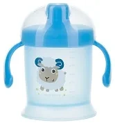 CANPOL BABIES Bunnny&Company - kubek niekapek twardy ustnik 200 ml | Niebieski