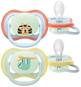 PHILIPS AVENT Ultra Air Nighttime - smoczek ortodontyczny 2 szt. | 0-6 m
