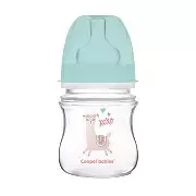 CANPOL BABIES - butelka szeroka antykolkowa 120ml EasyStart | EXOTIC ANIMALS zielona