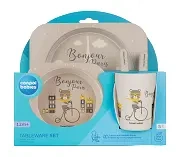 CANPOL BABIES - zestaw naczyń 5 elem. BONJOUR PARIS | beżowy 