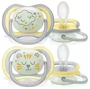 PHILIPS AVENT Ultra Air Nighttime - smoczek ortodontyczny 2 szt. | 18 m+