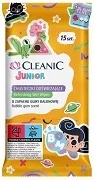 CLEANIC Junior - chusteczki oczyszczające do rąk o zapachu gumy balonowej | 15 szt.