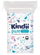 KINDII Pure - bawełniane płatki kosmetyczne dla niemowląt | 60 szt.