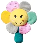 BABYONO Rainbow Flower - grzechotka pluszowa