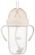 CANPOL BABIES - kubek niekapek z rurką i odważnikiem 270 ml | Kremowy