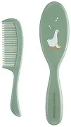 CANPOL BABIES Goose - szczotka i grzebień z miękkim włosiem | Zielona