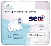 SENI Soft Super - podkłady higieniczne 40 x 60 cm | 5 szt.