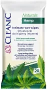 CLEANIC Naturals Hemp - chusteczki do higieny intymnej | 20 szt.