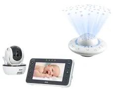 ALECTO DVM200XL - niania elektroniczna z ruchomą kamerą i wyświetlaczem XL + projektor nocnego nieba GRATIS!