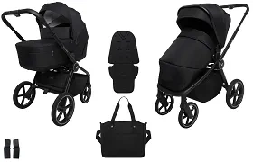 MUUVO Five - wózek wielofunkcyjny, zestaw 2w1 | Classic Black (+ ADAPTERY)