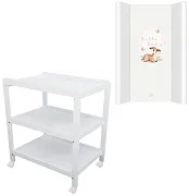 YOONCO - półkoprzewijak na kółkach biały + przewijak profilowany miękki | Sarenka Hello Baby