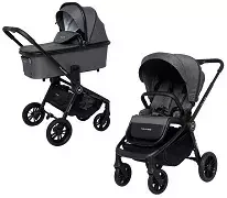 MUUVO Quick 2023 - wózek wielofunkcyjny z gondolą XL, zestaw 2w1 | Carbon Graphite (+ ADAPTERY)