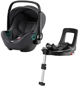 BRITAX ROMER Baby-Safe 3 i-Size - fotelik samochodowy 0-13 kg + baza Flex Base 5Z | Midnight Grey