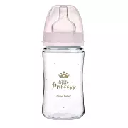 CANPOL BABIES - butelka szeroka antykolkowa 240 ml PP EasyStart | ROYAL BABY różowa