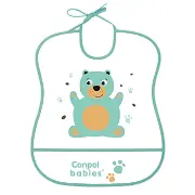 CANPOL BABIES - śliniak zmywalny CUTE ANIMALS 1szt. | Miś