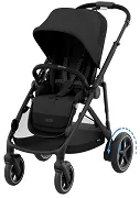 CYBEX e-Gazelle S - wózek spacerowy z napędem elektrycznym | Moon Black (Black Frame)