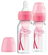 DR BROWN'S Options+ - 2 x antykolkowa, wąska butelka standard 120 ml, poziom 1 | 0 m+
