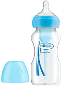 DR BROWN'S Options+ - antykolkowa, szeroka butelka 270 ml (0 m+) | Niebieska