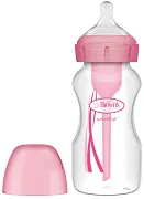 DR BROWN'S Options+ - antykolkowa, szeroka butelka 270 ml (0 m+) | Różowa