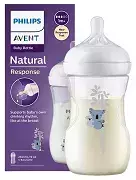 PHILIPS AVENT Natural Response - responsywna butelka antykolkowa 260 ml KOALA | 1 m+