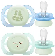 PHILIPS AVENT Ultra Start Nighttime - smoczek ortodontyczny 2 szt. | 0-2 m