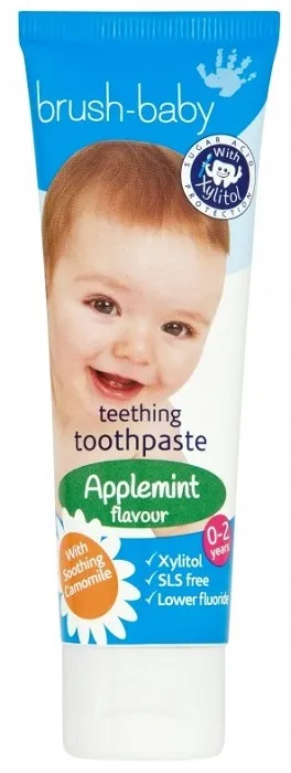 BRUSH-BABY - pasta do zębów z rumiankiem 0-2 lata | Jabłko-Mięta