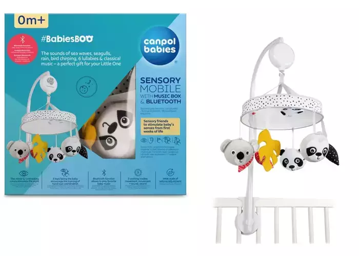 CANPOL BABIES - karuzela sensoryczna  z pozytywką Bluetooth | BabiesBoo