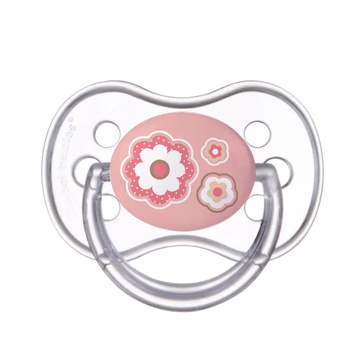 CANPOL BABIES - smoczek uspokajający silikon 0-6m symetryczny NEWBORN BABY | różowy