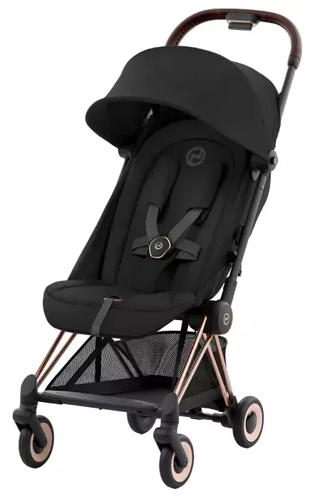 CYBEX Coya - kompaktowy wózek spacerowy | Sepia Black (Rosegold Frame)