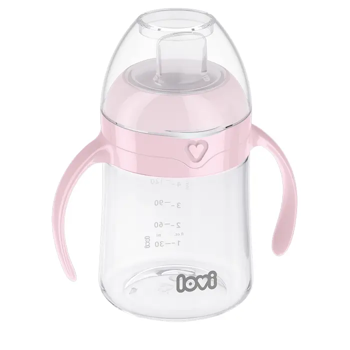 LOVI - pierwszy kubek z ustnikiem 150 ml Pink | 6m+