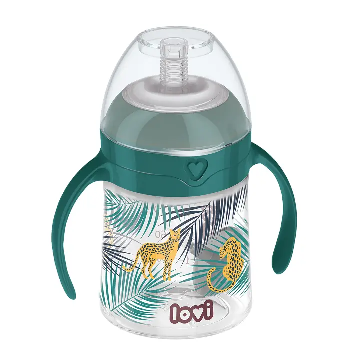 LOVI - pierwszy kubek ze słomką z odważnikiem 150 ml Jungle | 6m+