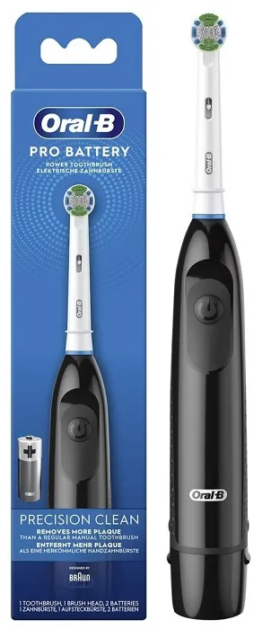 ORAL-B Pro Battery - elektryczna szczoteczka do zębów dla dorosłych Precision Clean | Black