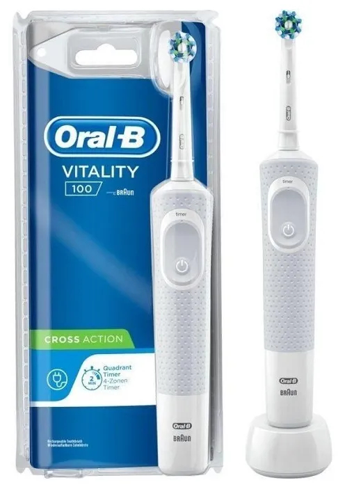 ORAL-B Vitality 100 - elektryczna szczoteczka do zębów dla dorosłych Cross Action | White