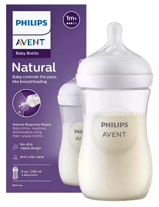 PHILIPS AVENT Natural Response - responsywna butelka antykolkowa 260 ml | 1 m+